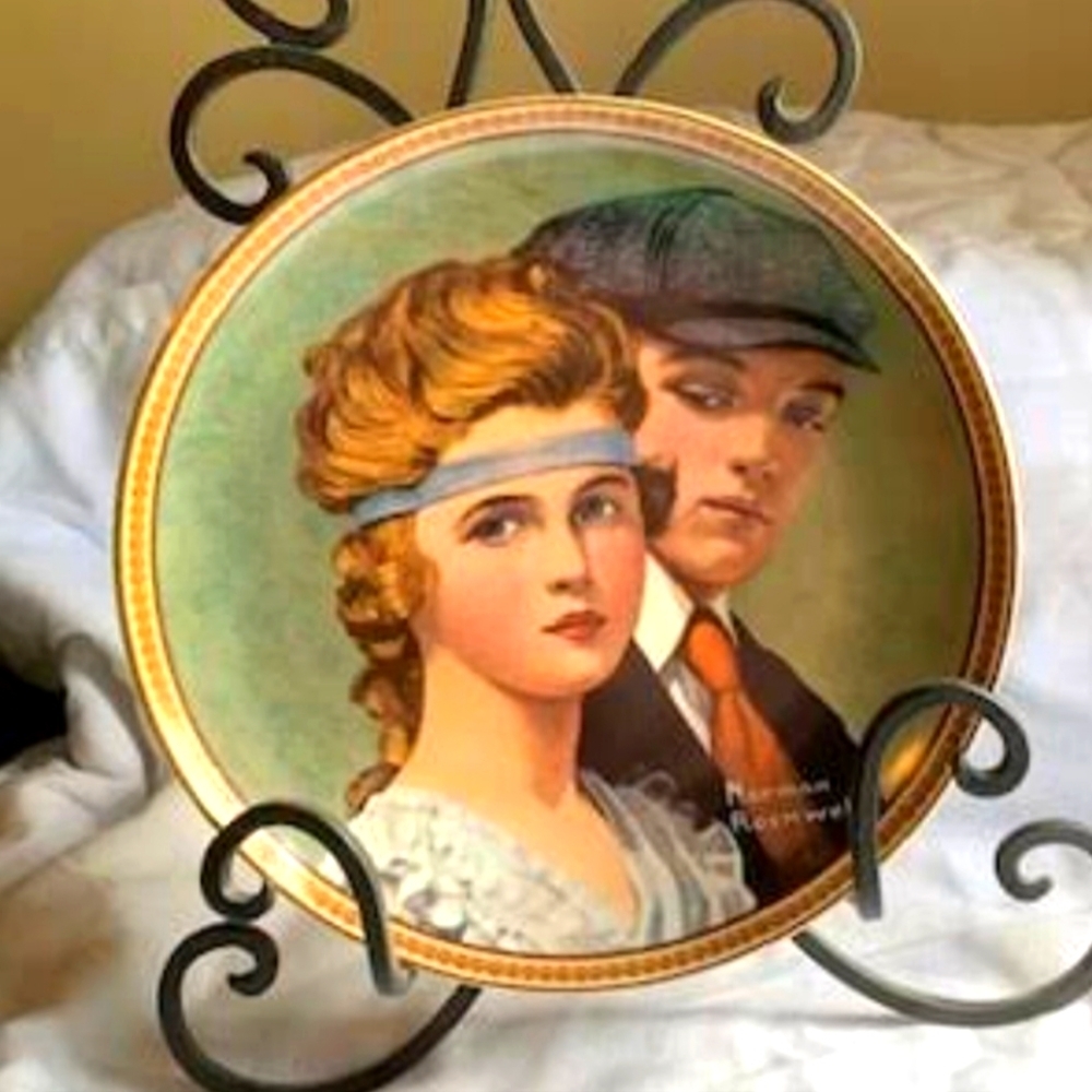 Knowles Norman Rockwells Rediscovered Women Plate Gold RARE Limited Edition